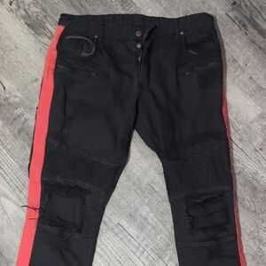 Rockstar Original Black Denim with Button Detail